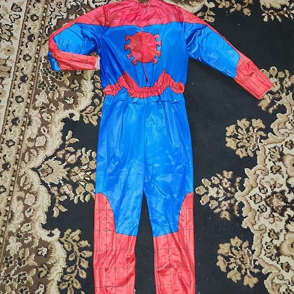 LIKE NEW! Marvel Spiderman Red & Blue Kids Superhero Costume; Size:8 - Picture 11 of 16